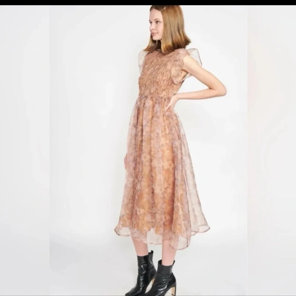 EN SAISON La Raque Midi Dress in Marigold Multi
size Small - Picture 5 of 12